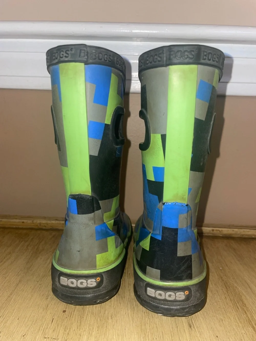 BOGS Unisex- Little Kid Camo Child Kids' Rain Boot sz 7